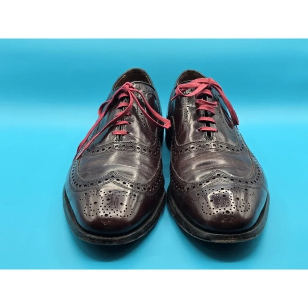 Allen Edmonds McAllister Shoes Burgundy Men Size 12 C Made USA Businessman Dress
